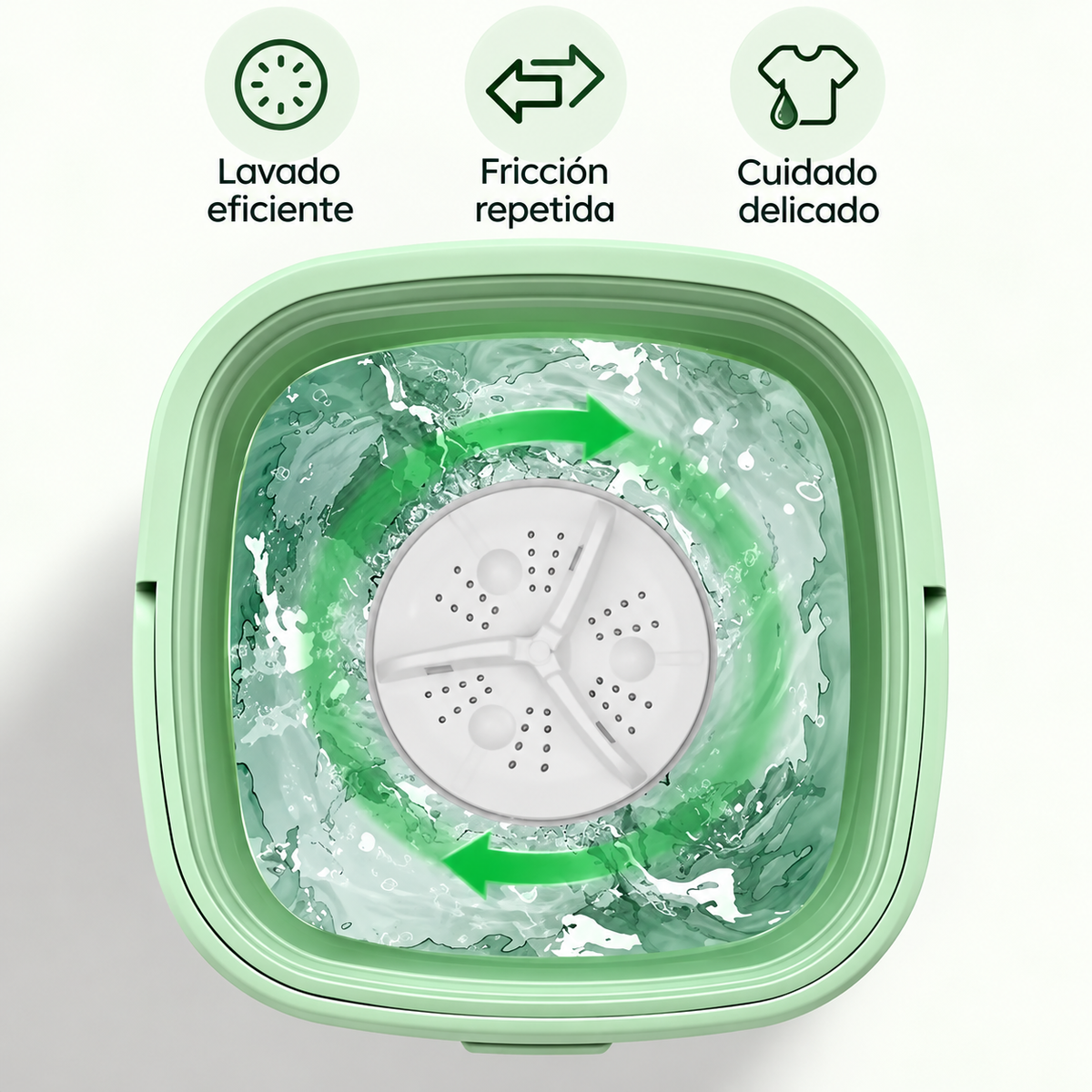 Mini lavadora portátil TurboClean de 9 L
