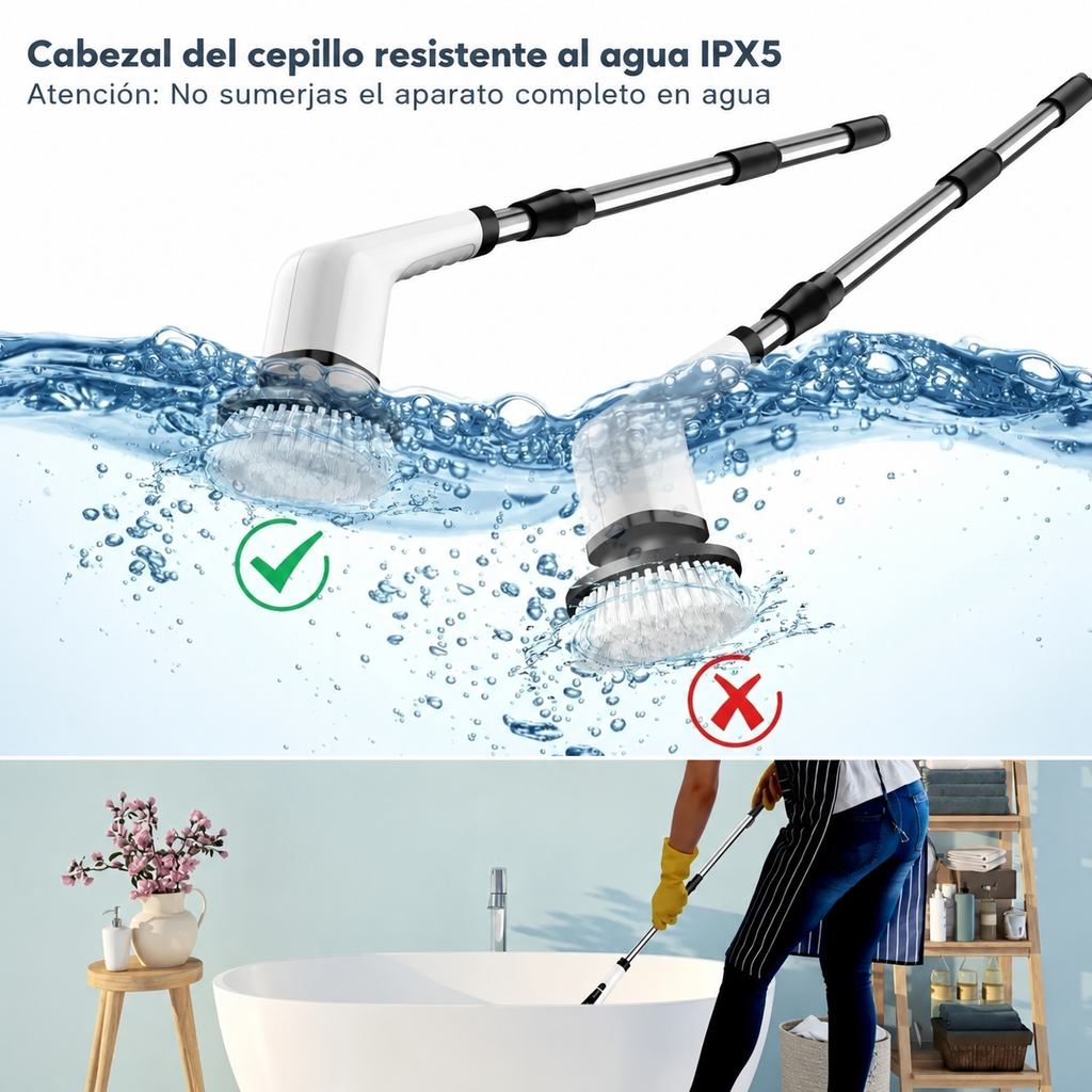 Cepillo Limpiador Electrico 9 En 1